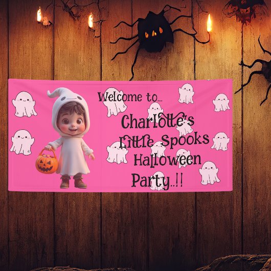 Kinder Little Spooks Halloween Party Spandoek