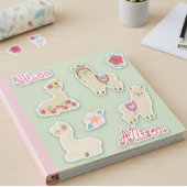 Kinder Llama gepersonaliseerde leuke set Sticker