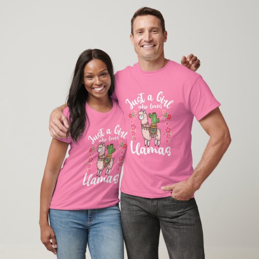 Kinder Llama is gewoon een meisje dat van Llamas h T-shirt (Unisex)