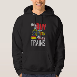 Kinder locomotiefstoommotor Railfan - Deze jongen  Hoodie