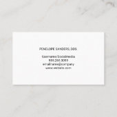 Kinder Logo | Tand en borstel Cartoon Visitekaartje (Achterkant)