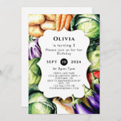 Kinder lokaal geteelde boeren marktverjaardag kaart (Voorkant / Achterkant)