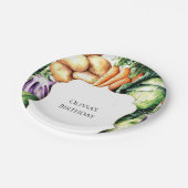 Kinder lokaal geteelde boeren marktverjaardag papieren bordje (Gekanteld)