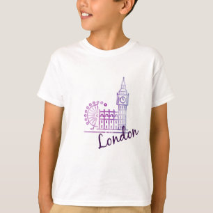 Kinder Londen T-shirt Big Ben & London Eye Souveni