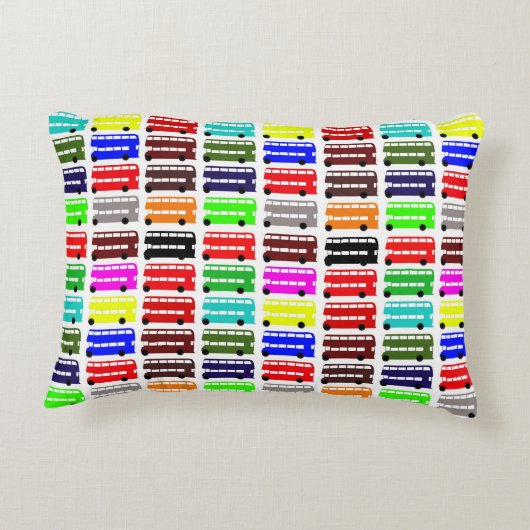 Kinder Londense bus Art/Design Fabric (Pillow) Accent Kussen (Achterkant)