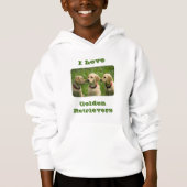 Kinder Love Golden Retrievers Puppy Hood Sweatshir (Voorkant)