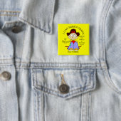 KINDER LOVE OBAMA VIERKANTE BUTTON 5,1 CM (In situ)
