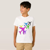 KINDER LOVE-vliegtuig vliegend op vol voyageurs GI T-shirt (Voorkant volledig)