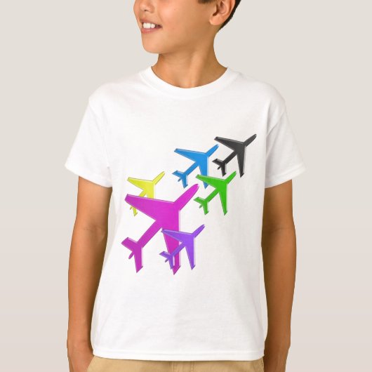 KINDER LOVE-vliegtuig vliegend op vol voyageurs GI T-shirt (Voorkant)