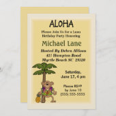 Kinder Luau Verjaardagsuitnodiging Kaart (Voorkant / Achterkant)