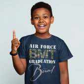 Kinder luchtmacht BMT Afstuderen gebonden donkere  T-shirt