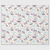 Kinder  Luchtvaartdag Cadeaupapier (Vlak)