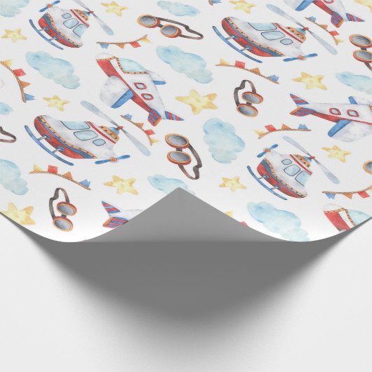 Kinder  Luchtvaartdag Cadeaupapier (Hoek)