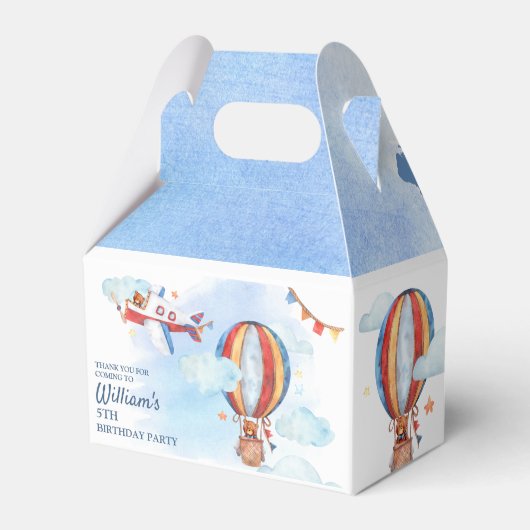 Kinder Luchtvaarthday Partij Hartelijk dank Bedankdoosjes (Voorkant Zijde)