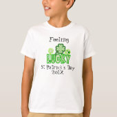 Kinder Lucky St Patrick's Day Gedateerde T-shirt S (Voorkant)