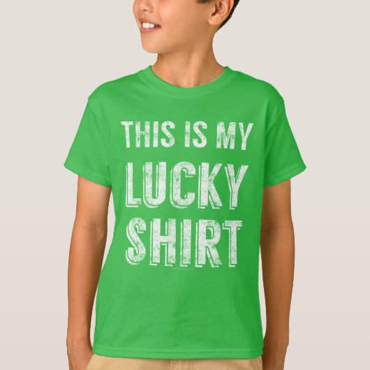  Kinder Lucky St Patricks Day Green Shirt (Voorkant)