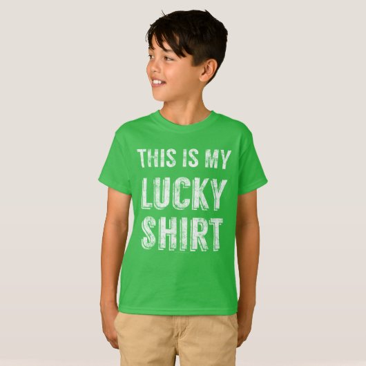  Kinder Lucky St Patricks Day Green Shirt (Voorkant volledig)