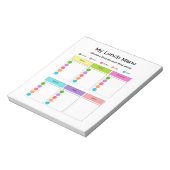 Kinder lunchplanner met voedselgroepen Notitieblok (Linkerzijde)