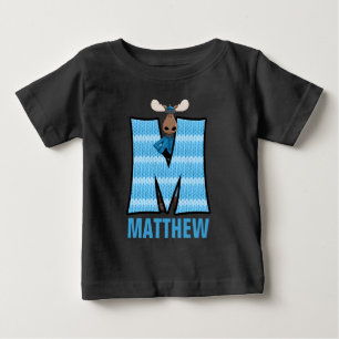 Kinder "M"-monogrammen Blauwe nit Moose