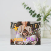 Kinder Maak een wens 4e foto Verjaardag Kaart (Staand voorkant)