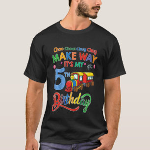 Kinder Maak plaats Het is mijn 5e Verjaardagstrein T-shirt