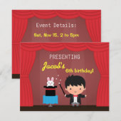 Kinder magiër-feestdagen kaart (Voorkant / Achterkant)