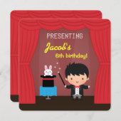 Kinder magiër-feestdagen kaart (Voorkant / Achterkant)