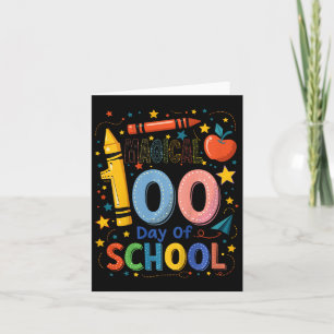 Kinder Magische 100ste Dag van de School Funny Gif Kaart