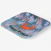 kinder magische krab onder het zee regenboog paste papieren bordje (Gebogen)