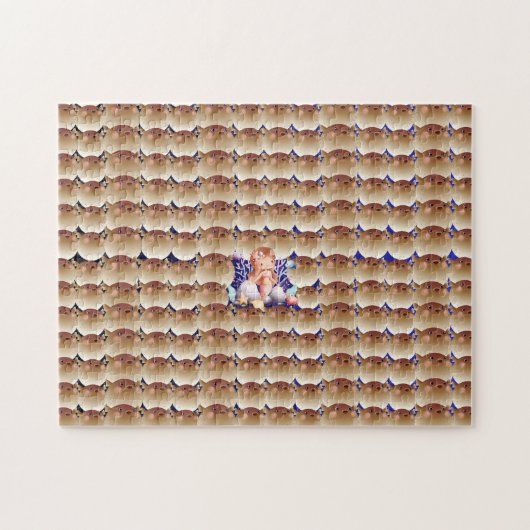 kinder magische meermin kogelvis onder het zee legpuzzel (Horizontaal)