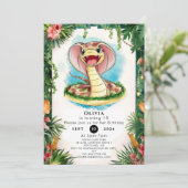 Kinder magische slangenverjaardag kaart (Staand voorkant)