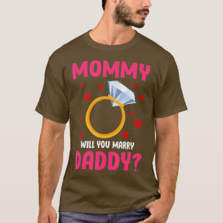 Kinder mammie wil je trouwen met m'n papa grappig t-shirt