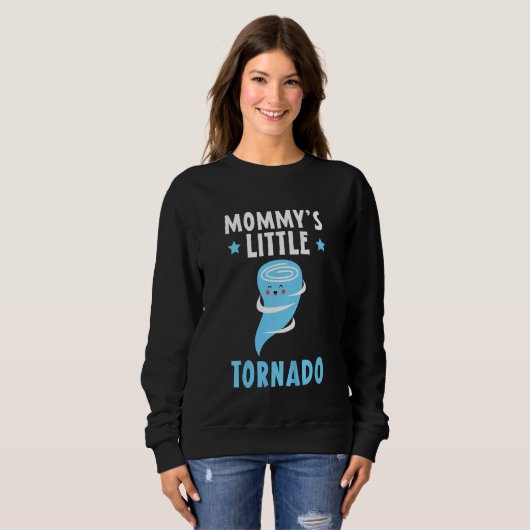 Kinder mammie's Little Tornado Future Meteoroloog  Trui (Voorkant volledig)