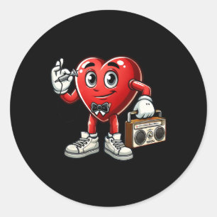 Kinder Mannen Retro jaren '80 jaren '90 Disco Danc Ronde Sticker
