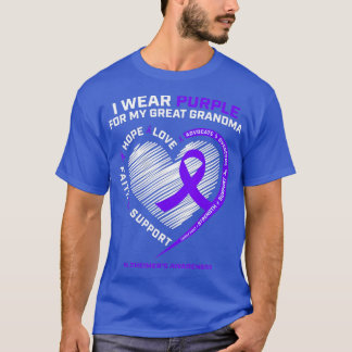 Kinder Mannen Vrouwen Paars Grootmoeder Alzheimer T-shirt