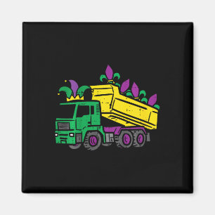 Kinder Mardi Gras Dump Truck Schattigee Bouwjongen Magneet