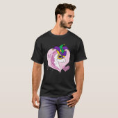 Kinder Mardi Gras Unicorn Cute Jester Carnival Mas T-shirt (Voorkant volledig)