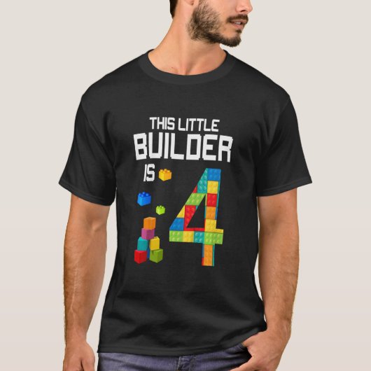 Kinder Master Builder 4 jaar oud kind 4 jaar oud T-shirt (Voorkant)