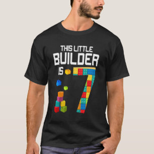 Kinder Master Builder 7e verjaardag Jongen 7 jaar  T-shirt
