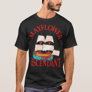 Kinder Mayflower afstammeling scheepshistorie Gesc T-shirt