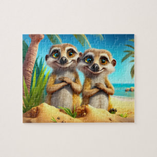 Kinder Meerkats Jigzaag Puzzle - Tropisch Legpuzzel