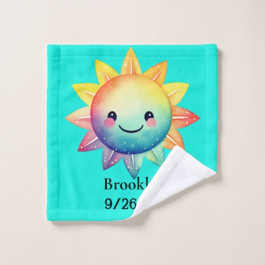 Kinder Meerkleurige zon Washandje (Wasdoekje)