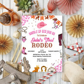 Kinder meisje afgerond eerste Rodeo 1e feestdag ve Kaart