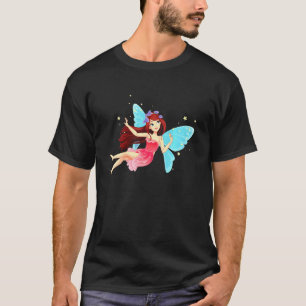 Kinder meisje met vlindervleugels een flinke feest t-shirt