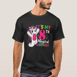 Kinder meisjes Acht jaar oud Unicorn Het is mijn m T-shirt