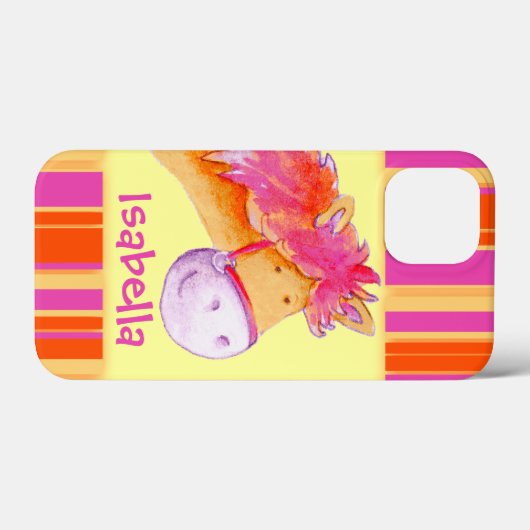 Kinder meisjes genaamd pony geel Case-Mate iPhone case (Achterkant (horizontaal))