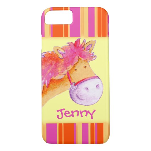 Kinder meisjes genaamd pony gele telefoonzaak Case-Mate iPhone case (Achterkant)