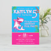 Kinder meisjes in de haaienzee Elke zondag Kaart (Staand voorkant)