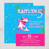 Kinder meisjes in de haaienzee Elke zondag Kaart (Voorkant / Achterkant)