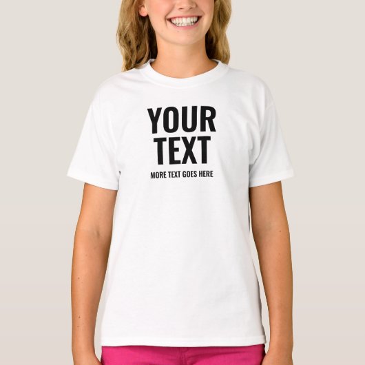 Kinder Meisjes Modern Trendy Beste Grote Lettertyp T-shirt (Voorkant)